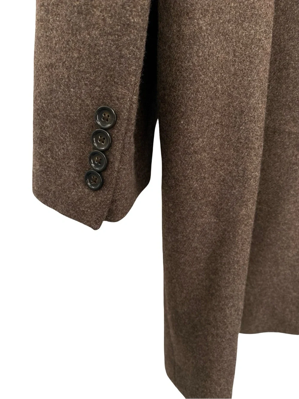 J. Crew Men’s Ludlow Marling & Evans Brown Wool Long Top Coat Size 44
